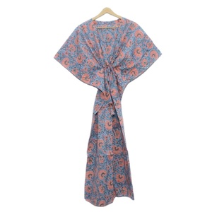 Maxivestido de algodón indio para mujer, caftán largo de algodón, ropa de playa para vacaciones, Verano - Product Image 1