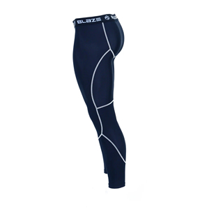 Leggings de Compresión Blaze para Hombre, Largos, de Color Sólido, con Cintura Elástica de Spandex y Nailon - Product Image 1
