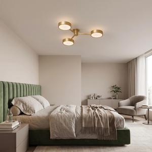 Lámpara de Techo Moderna de Latón con 3 Luces, Semi Empotrada, Estilo Italiano de Mediados de Siglo - Product Image 2