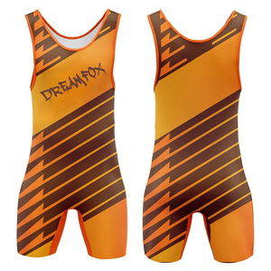 Traje de Lucha Libre Unisex sin Mangas, Compresión, Sublimación, Poliéster Ajustado, Diseño Rojo, Blanco y Azul - Product Image 3