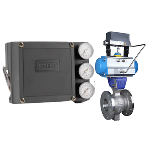 วาล์วบอลสแตนเลส 316 ของจีน ยี่ห้อ China Pneumatic พร้อมตัวควบคุมตำแหน่งวาล์วแบบไฟฟ้า-ลม Emerson Fisher รุ่น 3582G/3582I - Product Image 2
