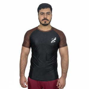 Fabricante de Camisetas de Compresión con Logotipo Personalizado para BJJ, Manga Corta, Ropa Deportiva Transpirable, Rush Guards - Product Image 4