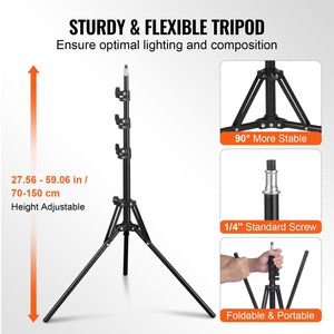 Kit d'éclairage professionnel Softbox 16'' x 16'' avec ampoules LED 45W, température de couleur réglable 3000-6500K et trépied pour la photographie - Product Image 5