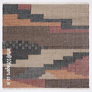 Alfombra de Yute Moderna Hecha a Mano, Diseño Geométrico, Reversible, para Sala de Estar, Alfombra de Lujo para el Hogar, Hotel - Product Image 2