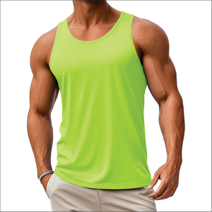Camiseta sin Mangas para Hombre, Cuello Cuadrado, Casual, Secado Rápido, Transpirable, Ajuste Cómodo, Poliéster/Algodón, Venta al Por Mayor, Personalizable, Alta Calidad - Product Image 1