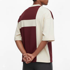 เสื้อยืดทรงบ็อกซ์โอเวอร์ไซส์ ผ้าฝ้าย 100% สตรีทแวร์ ไหล่ตก ผู้ชาย แฟชั่นลำลอง เสื้อยืดทรงบ็อกซ์ - Product Image 5