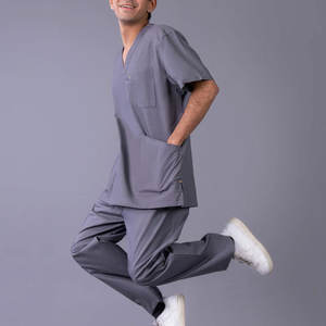 Tenue Médicale Élastique à Prix Abordable en Spandex Couleur Unie Originale – Haut Ajusté et Pantalon Jogger & Chemise – Uniforme Médical - Product Image 4