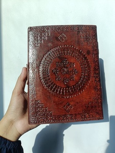 Double Dragon Vintage Handmade Leather Notebook Journal Stone C <b>Lock</b> 5x7 Inches Hardcover 200 Pages Stylish Gift for Students - Product Image 4