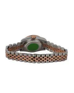 Montre pour homme de luxe, forme ronde, diamant, mode simple, boîtier en acier inoxydable, cadran vert, mouvement à quartz, 10 bars d'étanchéité - Product Image 4