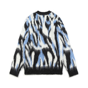 Custom <b>Men's</b> Floral Pattern Breathable Front Logo Mohair <b>Cardigan</b> Premium Wool Blend Casual Autumn Zipper Closure Full Sleeve - Product Image 6