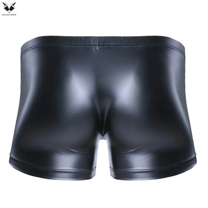 Slim Fit <b>Men</b> Faux Leather Cheeky Buckled Boxer Shorts <b>Trunks</b> Lingerie Underwear Clubwear Premium Quality Fashion Raccoon Sports - Product Image 2