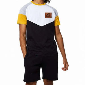 Ensemble deux pièces pour homme 2024, t-shirt et short respirants de haute qualité, séchage rapide, imprimé, vêtements de plein air durables en coton/fibre de bambou - Product Image 1