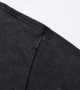 T-shirt décontracté tendance pour homme à manches courtes, coupe classique, délavé à l'acide, col rond personnalisé, 100 % coton biologique, style urbain, écologique, ultra - Product Image 4