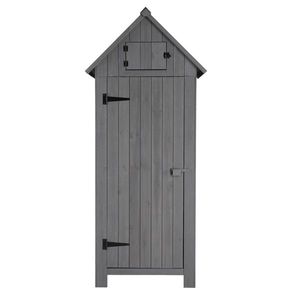 70in Black Double Slope Top Fir Courtyard Storage Room Dark Gray Outdoor Shed & Storage Solution - Product Image 6