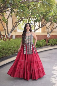 Best Navratri Festive Wear Designer Lehenga Choli in New Fancy Style With Kora Cotton Standard Frill <b>stitching</b> Latest Collection - Product Image 5