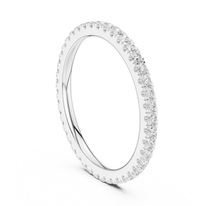 Anillo de compromiso y aniversario para mujer Aries Jewel, minimalista, certificado por IGI, con diamante cultivado en laboratorio, corte brillante, banda de eternidad completa, 14K - Product Image 6