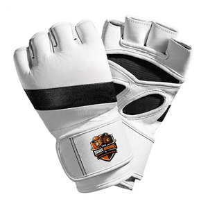 Guantes de MMA de Cuero Duradero para Entrenamiento en Gimnasio y Trabajo con Bolsa de Boxeo, con Correa Ajustable, Protección Ligera contra Impactos - Product Image 1