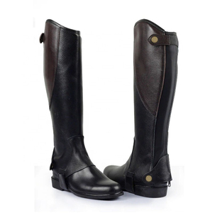 New High Quality Western <b>Half</b> Horse Riding <b>Chaps</b> Protection Girth Spurs Stirrups Whips for Men Women Genuine Leather - Product Image 1