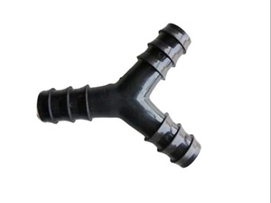 Raccord en T en plastique noir durable pour irrigation goutte à goutte, connecteur pour tuyau d'arrosage de jardin et de ferme, utilisations agricoles - Product Image 2