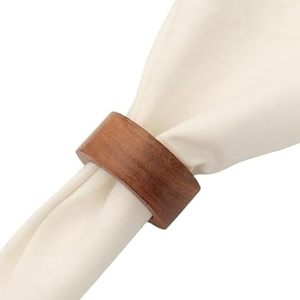 Anneau de serviette rond en bois massif, artisanal, écologique, moderne, porte-serviettes, décoration de table pour mariage, dîner, fête - Product Image 3