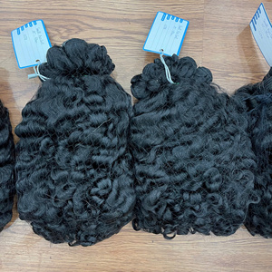 Top à la mode vietnamien Remy cheveux vapeur grand Fuzz bouclés cheveux de luxe toutes les longueurs Double dessiné prêt à expédier - Product Image 6