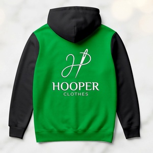 Sweat-shirts tendance et durables de couleur noir-vert, design et tissu personnalisés, en vente, option de personnalisation du logo. - Product Image 6