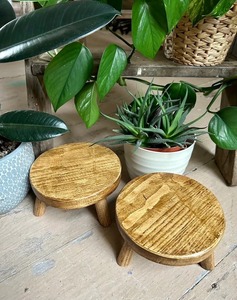 Support de plantes en bois naturel de luxe, pour l'intérieur et l'extérieur, porte-pot de fleurs décoratif - Product Image 5