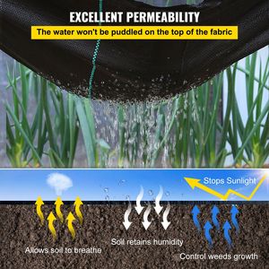 Weed Barrier Landscape <b>Fabric</b> 6 X 250 ft 4.1 Oz Premium Woven Ground Cover Heavy Duty PP Material Easy Setup Garden <b>Netting</b> - Product Image 4