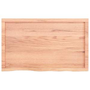 Plateau de table en bois de chêne massif brun clair, 39,4 x 23,6 pouces, table basse - Product Image 4