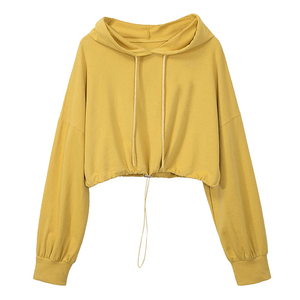 2026 New Autumn Spring Fitness Clothing <b>Crop</b> <b>Top</b> <b>Hoodie</b> Newest Design OEM Manufacturer Wholesale Rate Ladies Cropped <b>Hoody</b> - Product Image 1
