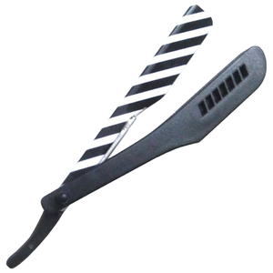 Navaja de Afeitar Recta con Mango de Plástico Blanco y Negro al por Mayor, Marca Privada, Herramientas de Afeitado para Barba, Uso Profesional, Proveedor OEM - Product Image 5