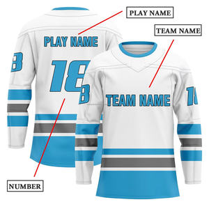 Maillot de hockey professionnel personnalisé 100% polyester respirant unisexe vêtements de sport broderie impression directe d'usine ensembles - Product Image 1