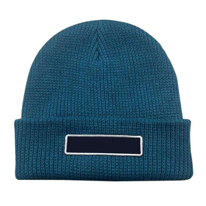 Embroidery Logo Solid Color Outdoor Warm Customize Winter Hats For <b>Men</b> Women Cuffed Beanies - Product Image 4