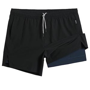 Shorts de sport pour hommes de qualité supérieure, couleurs unies, légers, 2 en 1, shorts de fitness, vêtements de sport pour hommes, shorts en polyester pour hommes - Product Image 1
