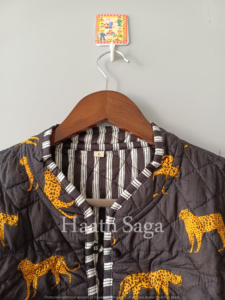 เสื้อแจ็คเก็ตผ้าฝ้ายลายดอกไม้สไตล์โบฮีเมียนสำหรับฤดูใบไม้ร่วงและฤดูหนาว - Product Image 5
