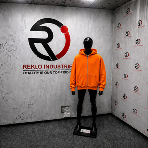 Sweat à capuche zippé orange pour homme, coupe oversize premium, style streetwear, motif à petits pois, en polaire, décontracté, mode hiver - Product Image 3