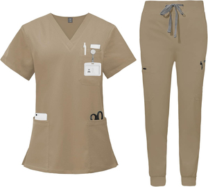Conjuntos de Uniformes Médicos Unisex de Tejido de Punto con Detección de Agujas y Fusión sin Costuras, Servicio OEM para Uso Hospitalario - Product Image 2