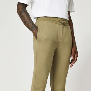 Pantalones Deportivos de Forro Polar para Hombre, Cálidos, Gruesos, Casuales, Térmicos, con Cintura Elástica, de Color Oscuro, a la Moda, Lisos, de Algodón Teñido - Product Image 5