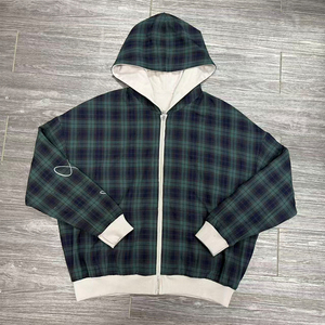 Wholesale Streetwear <b>Flannel</b> Shirt <b>Jacket</b> Long Sleeve Plaid Polyester Lined Breathable - Product Image 3