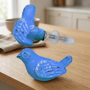 Ba Blue Bird Cast Iron Furniture <b>Knob</b> Drawer Handle Modern Design <b>Dresser</b> Bathroom Home Office Decor Easy Installation - Product Image 3