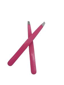 Pince à épiler pour sourcils en acier inoxydable de qualité supérieure avec pointe inclinée, logo gratuit, fabriquée au Pakistan, modèle 207 - Product Image 5