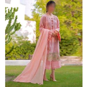 ชุดเดรส Salwar Kameez ผ้าไหมพิมพ์ลายสวยงามสำหรับผู้หญิงจาก WS INTERNATIONAL สไตล์ปากีสถานอินเดีย ทรงตรง ดีไซน์เนอร์ ชุดส่าหรีแบบดั้งเดิม เหมาะสำหรับวันอีด - Product Image 3