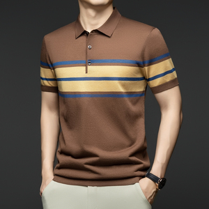Chemises polo décontractées pour hommes, nouvelle collection, design tendance, logo personnalisé, couleur unie, coton respirant, grandes tailles, vêtements décontractés - Product Image 6