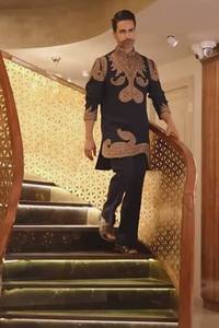 <b>Men</b>’s Bridal <b>Kurta</b> Pajama Set | White Embroidered Wedding <b>Kurta</b> with Pajama | Traditional Indian Groom Wear - Product Image 2