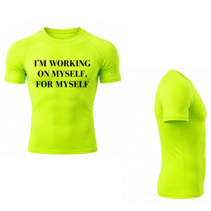 T-shirt de compression pour homme, léger, à séchage rapide, pour la gym, le sport, extensible, vêtements de sport, fournisseur en gros personnalisé, conception OEM - Product Image 6