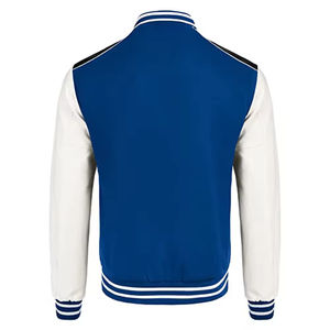 Chaqueta Varsity Personalizable de Fieltro Fino con Mezcla de Lana y Cuero, Estilo Letterman de Alta Calidad con Lona, Venta al Por Mayor - Product Image 3