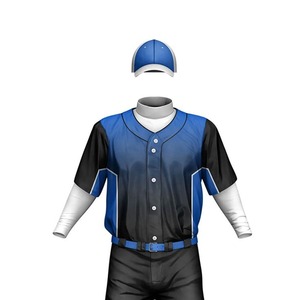 Custom Sublimated Baseball Uniform Set Men's Black Blue Jersey Pants with Name Number Back Print Moisture Wicking All Seasons - Product Image 4