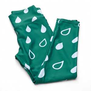 <b>Women's</b> High Waist Full Length <b>Leggings</b> Green <b>White</b> Animal Print Spandex/Nylon Sporty Comfortable Stretchy - Product Image 2