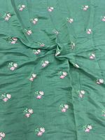 Tissu tricoté chaîne en viscose Chanderi, fantaisie, brodé, dentelle Honey, doux, transparent, poids moyen, densité 180x120