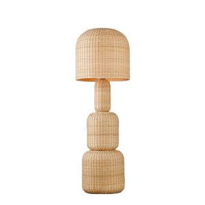 New Arrival Eco Friendly Handwoven <b>Wicker</b> Rattan Floor Lamp Stacked Form Design Handmade Natural Lighting For Wholesale Buyers - Product Image 1